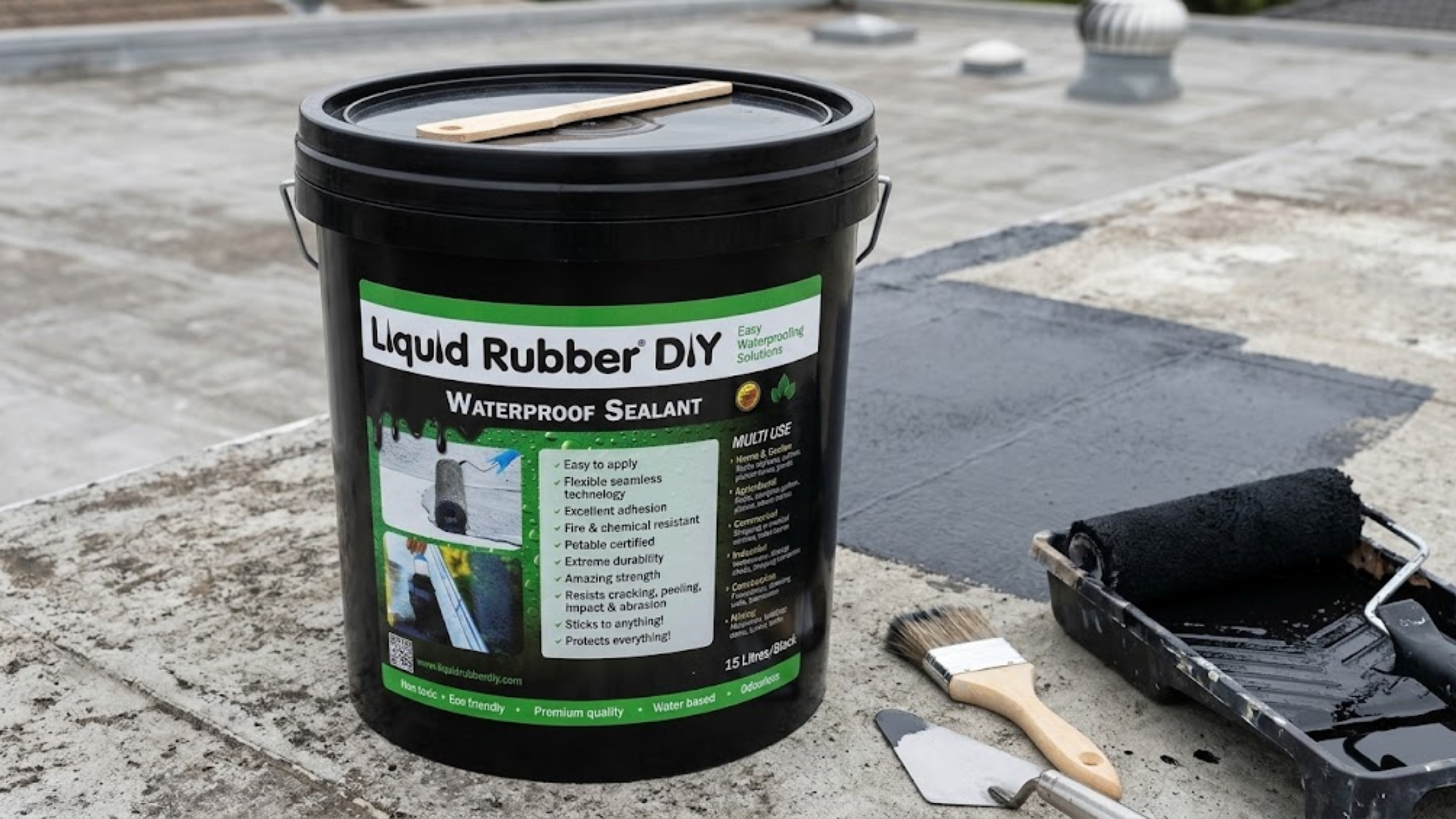 DIY waterproofing solutions using Liquid Rubber products to seal leaks and protect home surfaces